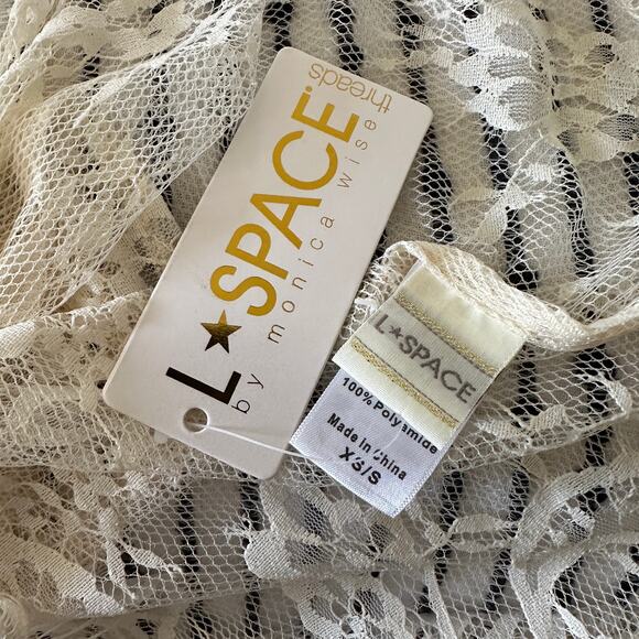 L*SPACE | Geneva Lace Swim Cover Up Boho Lace Tunic Bathing Suit Cover up Small - Picture 5 of 5